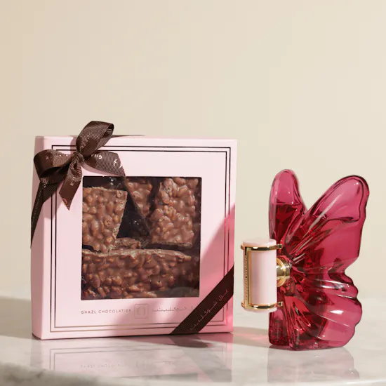 Ghazl Chocolatier Chocolate Box | Elegant Amber Floral Women's Perfume