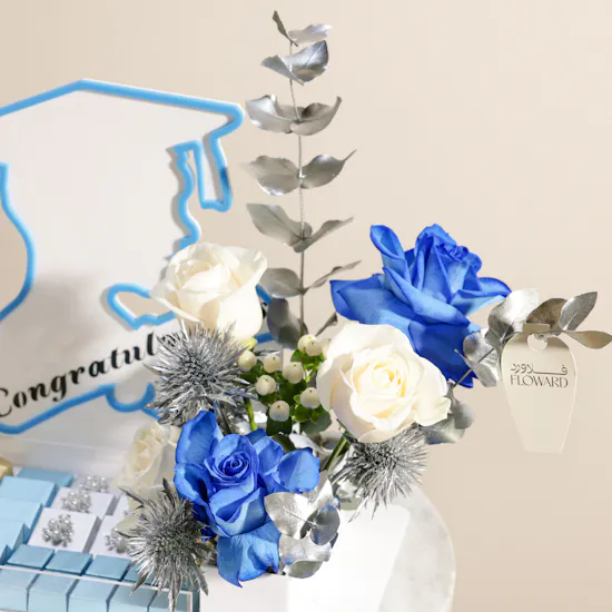 Floward Graduation Floral Chocolate for Him Tray