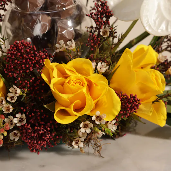 Floward Caramel Chocolates | Cheerful Floral Harmony