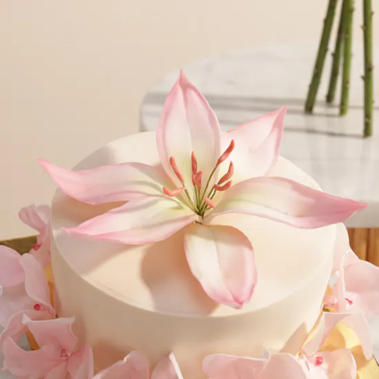 Floward Pink Lily Cake | Spark Flower Bouquet