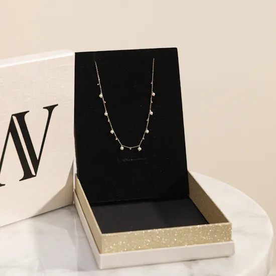AV Jewelry Yellow Gold and Freshwater Pearl Choker