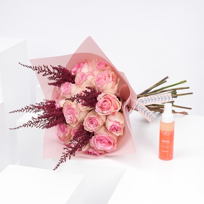 Mubkhar Perfumes with Pink Roses