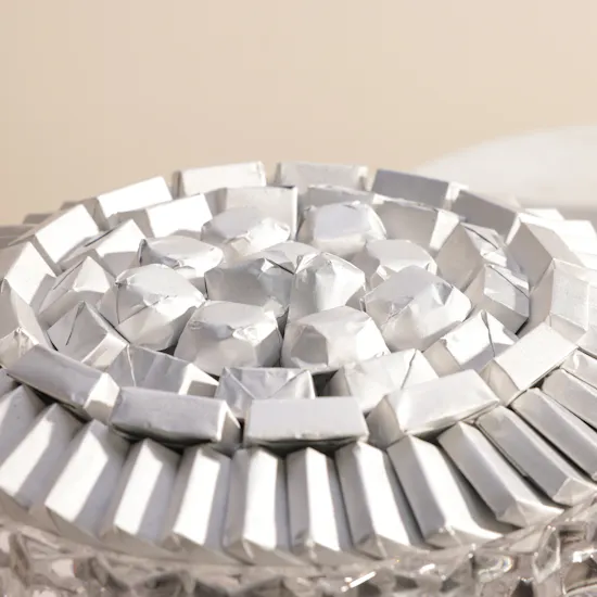Floward Chocolate Round Glass Tray | Golden Cheer Flower Vase