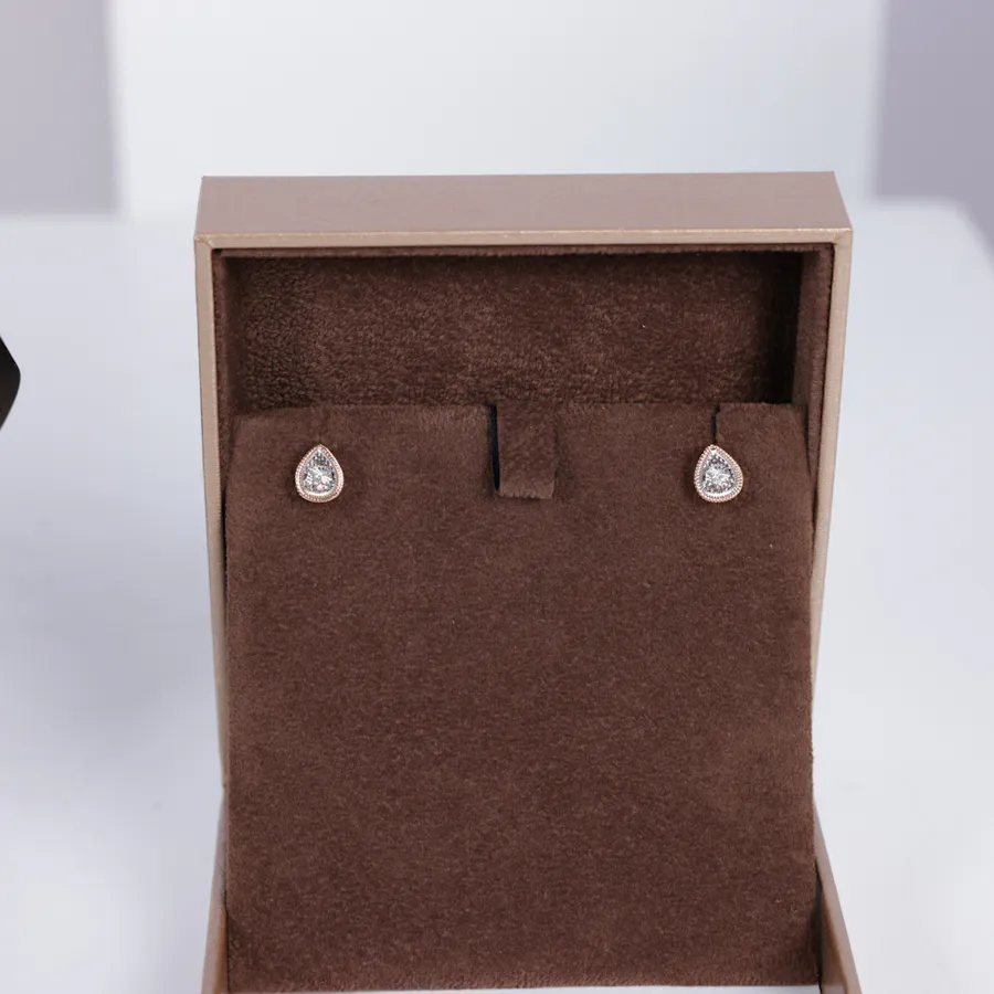 Kooheji  Diamond Rose Gold Earrings | White Alsroemeria  1