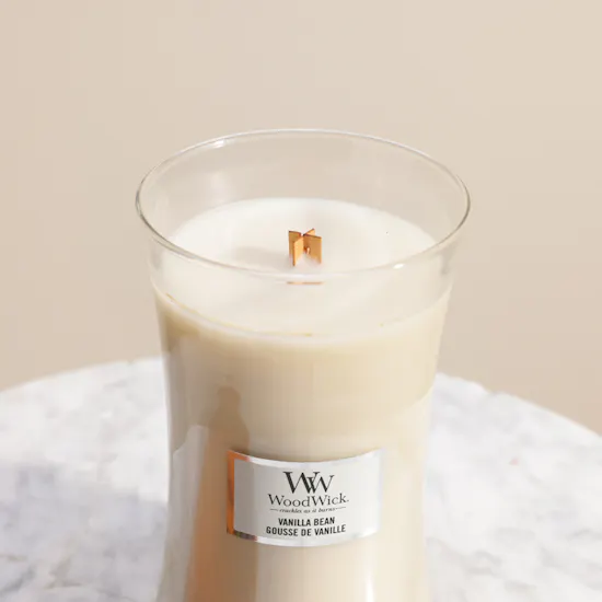 WoodWick Vanilla Bean Large Hourglass Candle | 609 g