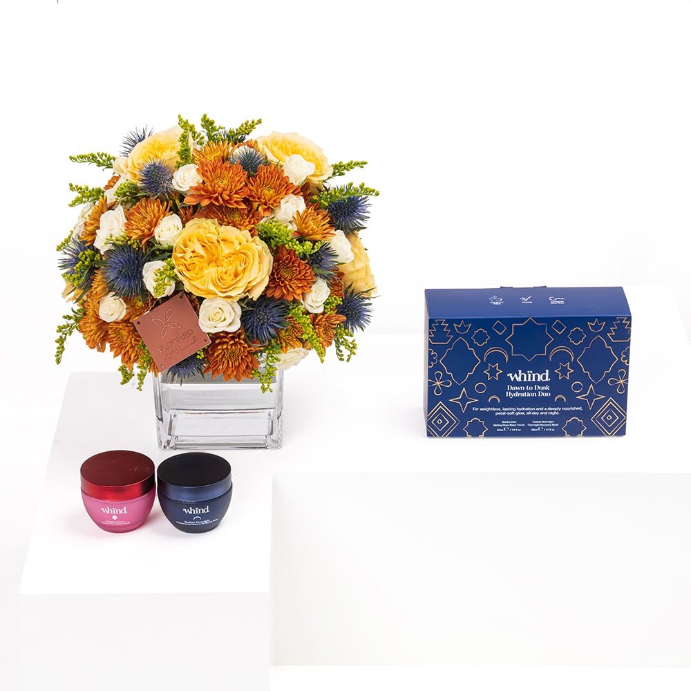 مجموعة هدايا داون ترطيب من ويند | مزهرية أزهار