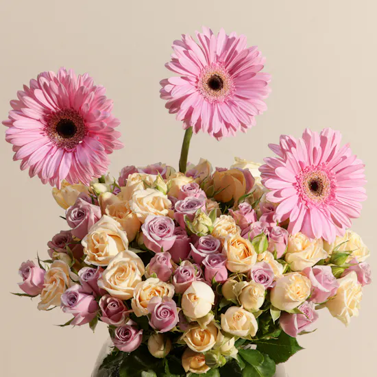 Pastel Colors Whispers Flowers Vase