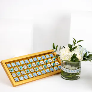 Ghazl Baby Boy Chocolates | White Flowers Ghazl Baby Boy Chocolates | White Flowers