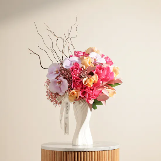 Floral Whisper Flower Vase