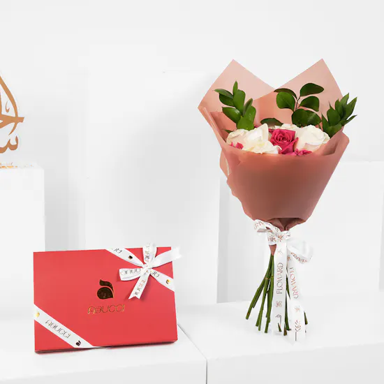 Abucci Chocolate Box | Rose Bouquet