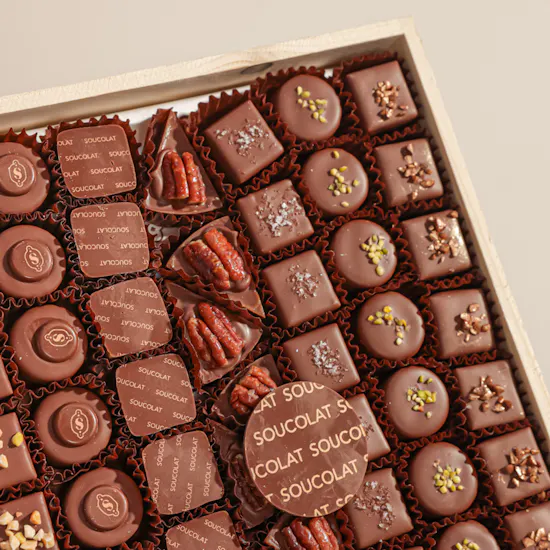 Soucolat Chocolate Collection Wood Tray