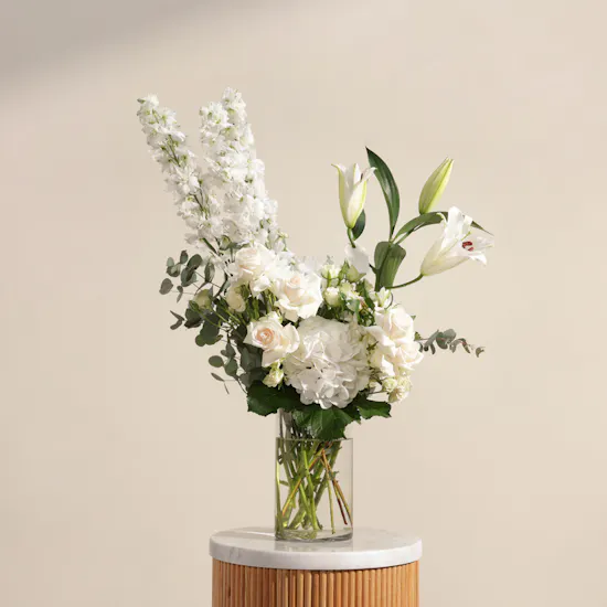 Celestial White Harmony Flowers Vase By September Studio