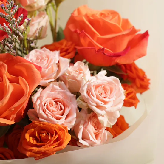 Scarlet Whispers Flowers Bouquet
