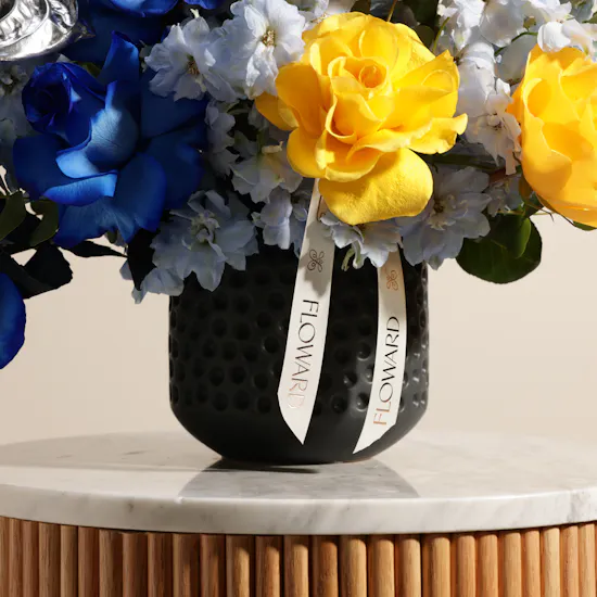 Sapphire Glow Flower Vase