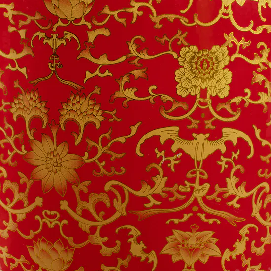 Luscious Red and Gold Vase | 140 cm