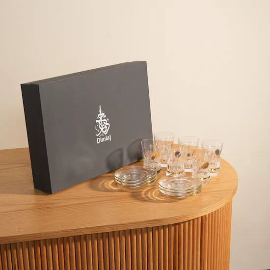 Dimlaj Hayat Glass Tea Cups Set