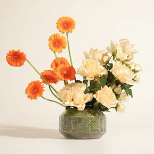 Radiance in Peach Flower Vase