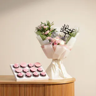 NJD Happy Birthday Cupcakes | Flower Bouquet