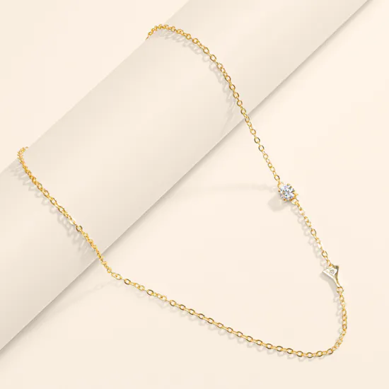 Hrh Letter Y Gold Plated Necklace