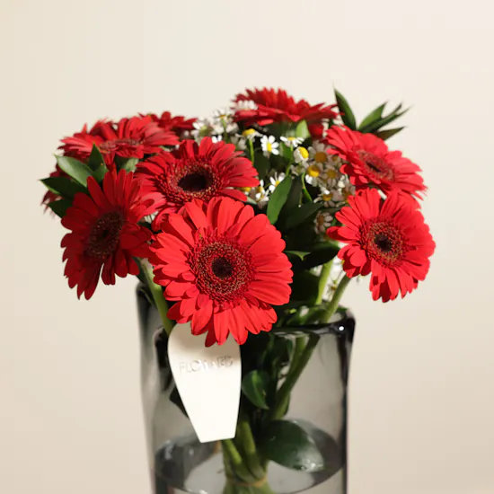 Crimson Radiance Flowers Vase