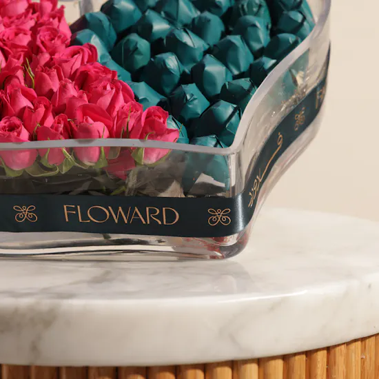Floward Chocolate and Baby Rose A Heart to Remember