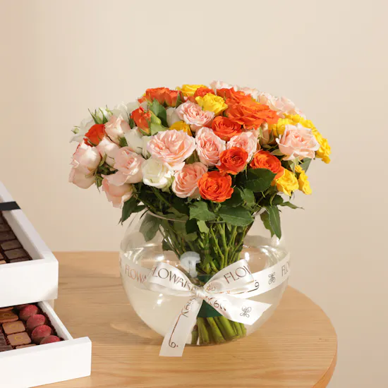Sweetzerland Two Layer Wooden Chocolate Box | Charming Cheer Flower Vase