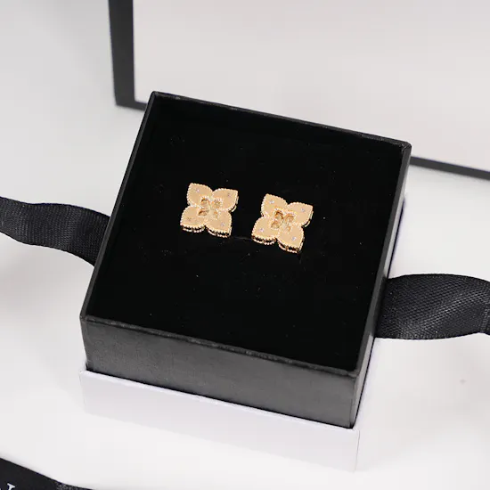 Nava Gold Earrings | Flower Box