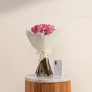 Apple iPhone 17 Lavender 256 GB | Radiant Purple Roses Bouquet