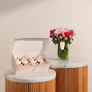 December Cake Personalized Photo Cup Cake | Gentle Promise Flower