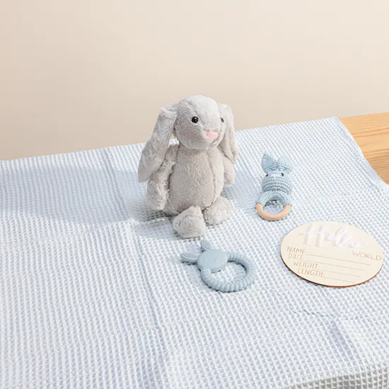Cozy Bunny Newborn Blue Giftset
