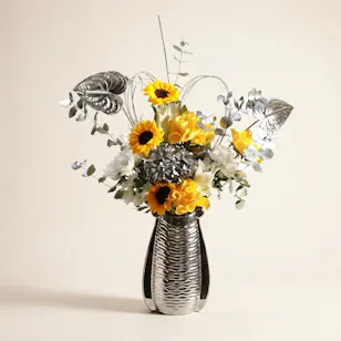 Silver Glow Brilliance Flowers Vase