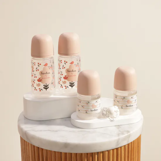 Suavinex Pink Birdies Newborn Essentials Set