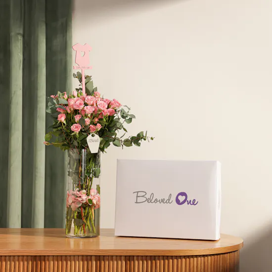 Belovedone Best Memories Baby Set | Welcome Baby Flowers Vase