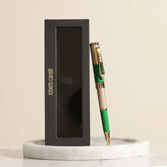 Roberto Cavalli Gold and Green Men’s Pen