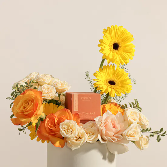Echoes Candle Under the Fig Tree Small Candle | Apricot Glow Flower Box