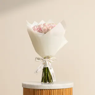 Pure Pink Roses Bouquet | 25 Roses