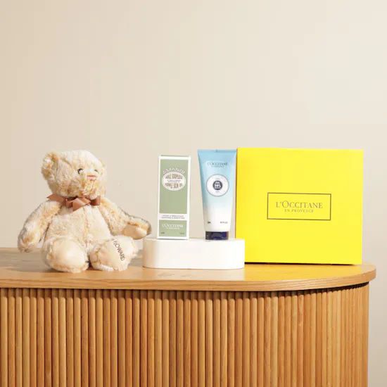 L'Occitane Shea Almond Duo Skincare Set | Floward Teddy Bear Toy