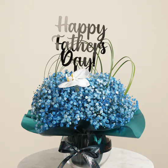 Sweet Sensation Best Dad Blue Palette Knife Cake | Delightful Flowers