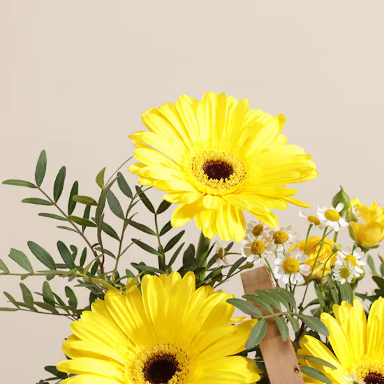 Golden Delight Flower Basket