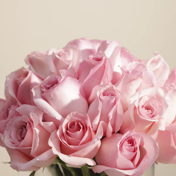 Charming Pink Rose Vase | 35 Roses