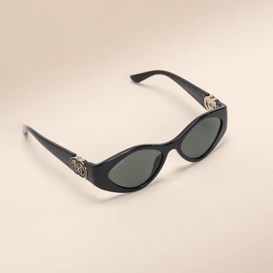 Gucci Butterfly Black Ladies Sunglasses