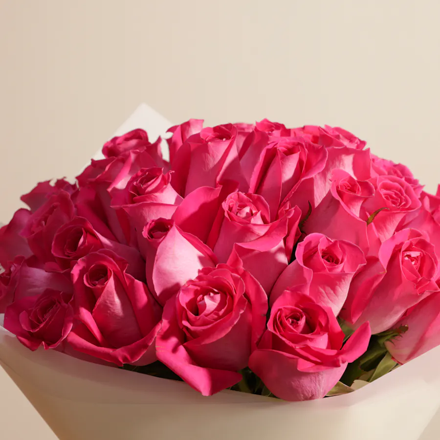 Charming Fuchsia Roses Bouquet 2