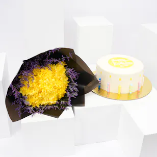 Helen's Birthday Cake | Yellow Flowers