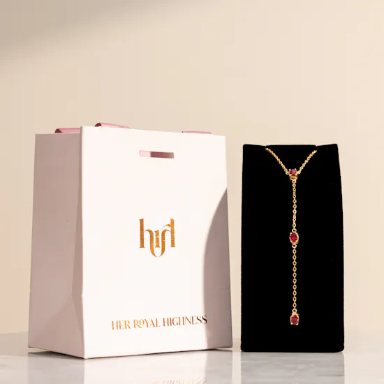 Hrh Burgundy Trois Necklace