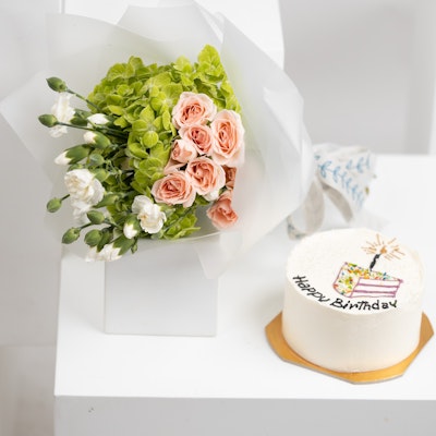 Cake Boutique Happy Birthday Mini Cake | Blooms Bouquet