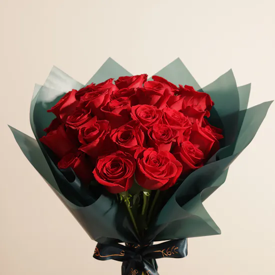 Miss L' by L'azurde Butterfly Diamonds Necklace | Glow Red Roses Bouquet