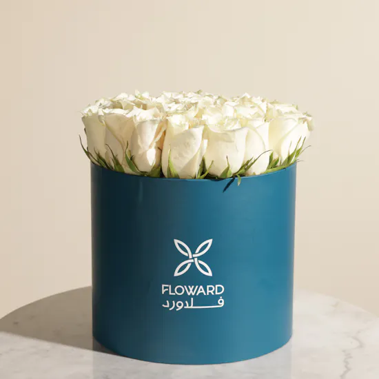 Snowfall White Rose Box