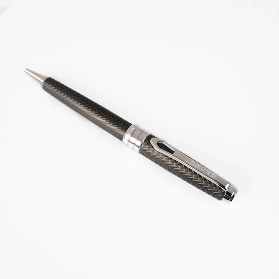 Roberto Cavalli Writing Pen | Two Tone Silver & Black Color