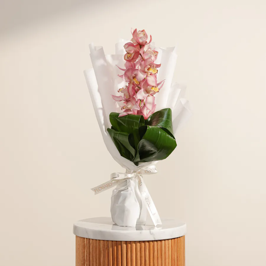Pink Cymbidium Bouquet 1