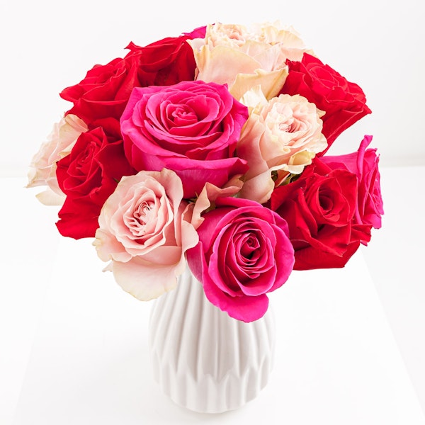 Mixed Rose Vase